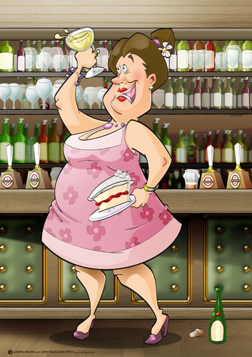 Wine and Cake Dudess Pink A4
