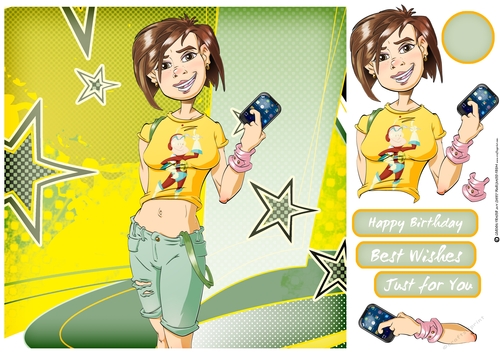 Teen Text Dudess 8x8 Quick Card