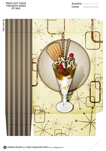 Ice Cream Sundae Chocolate Mini Gift Bag