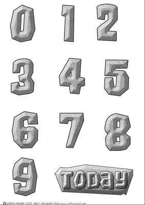 Caveman Dude Stoneage Numbers.