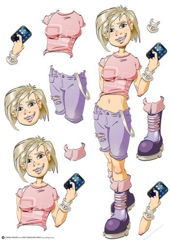 Teen Text Dudess Pink Decoupage Sheet