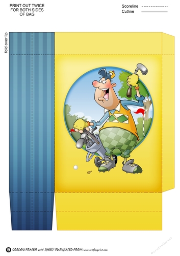 Golf Dude Yellow Mini Gift Bag