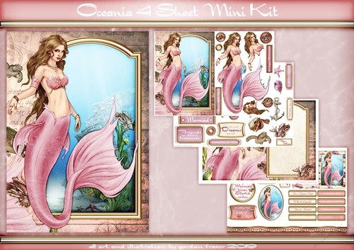 Oceania Mermaid 4 Sheet Mini Kit Pink