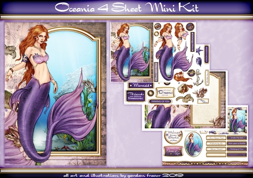 Oceania Mermaid 4 Sheet Mini Kit Purple