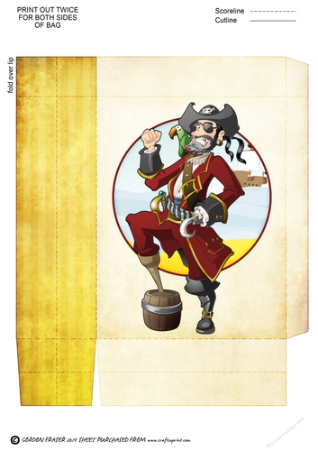 Pirate Dude Red Mini Gift Bag