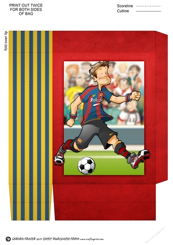 Football Dude Spanish Red and Blue Mini Gift Bag
