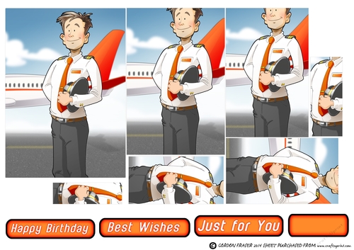 Airline Pilot Dude 2 (Orange) Pyramid