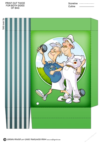 Bowling Dudes Couple 2 Mini Gift Bag