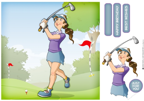 Golf Dudess 8x8 Quick Card