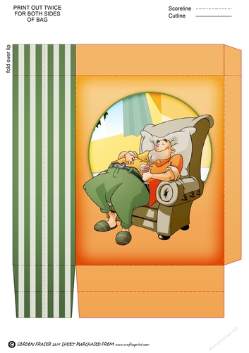 Lazy Dad Orange Mini Gift Bag