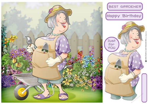 Gardening Dudess 2 8x8 Quick Card