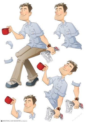 Best Dad Red Car Decoupage Sheet