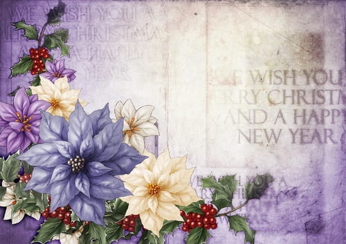 Poinsettia Christmas Spray Lilac