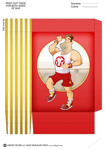 Get Fit Dude (Red) Mini Gift Bag