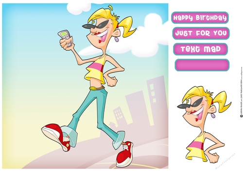 Teen Text Dudess 2 8x8 Quick Card