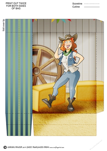 Line Dancer Lady Blue Mini Gift Bag