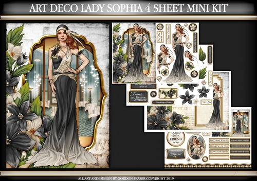 Art Deco Lady Sophia Black