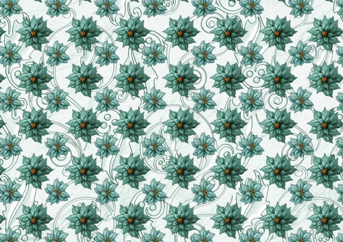 Poinsettia Christmas Spread Aqua
