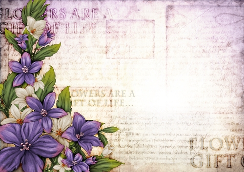 Sophia Floral Spray Paper Lilac