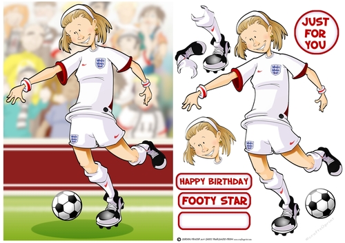 White and Red Football Girl