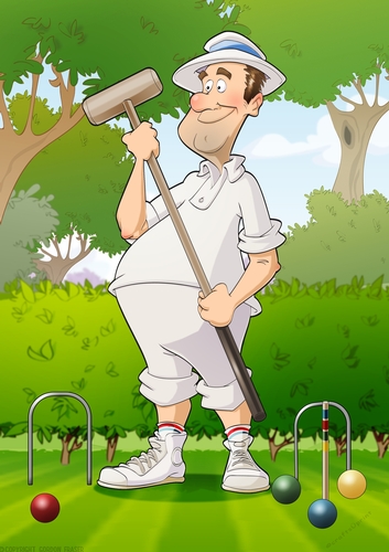 Croquet Dude A4