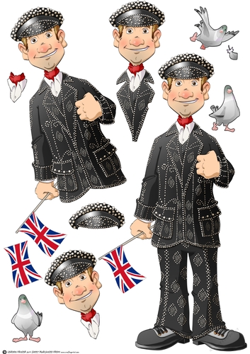 Pearly King Dude Decoupage Sheet
