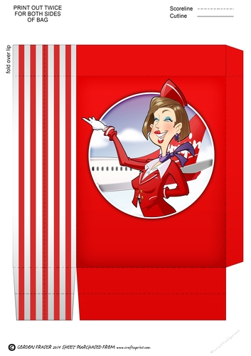 Air Hostess Red Mini Gift Bag
