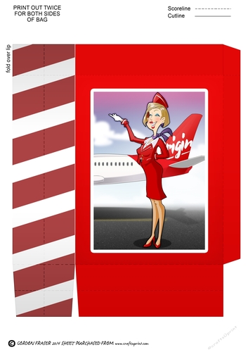 Air Hostess Red Blonde Mini Gift Bag