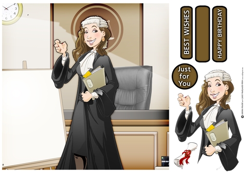 Lawyer/barrister Dudess 2 8x8 Quick Card