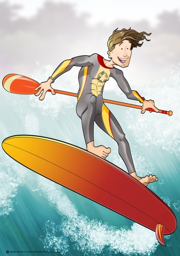Paddle Surf Dude A4