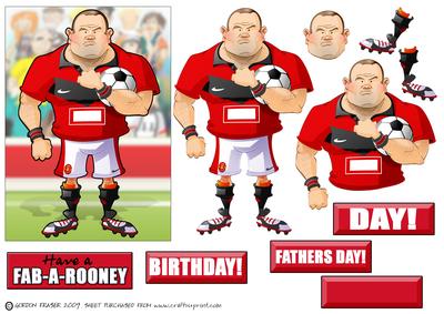 Red, Black and White Footballer Dude Ii