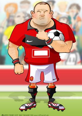Red, Black and White Footballer Dude Ii A4.