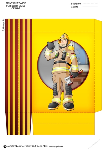 Fireman Dude Sand Uniform Mini Gift Bag