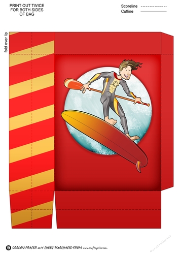 Paddle Surf Dude Mini Gift Bag