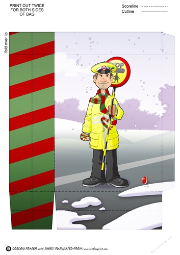 Christmas Lollipop Man Dude Mini Gift bag