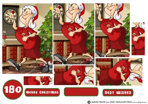 Christmas Darts Lady Dudess Pyramid