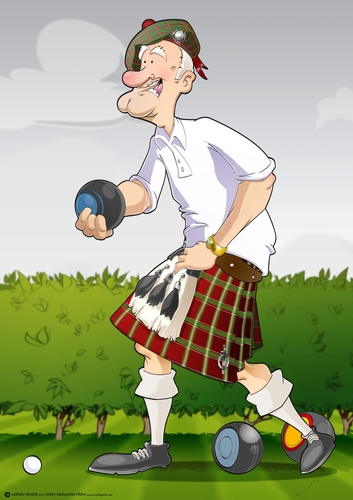 Scottish Bowling Dude A4