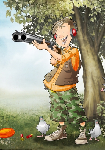 Teen Clay Pigeon Dude A4