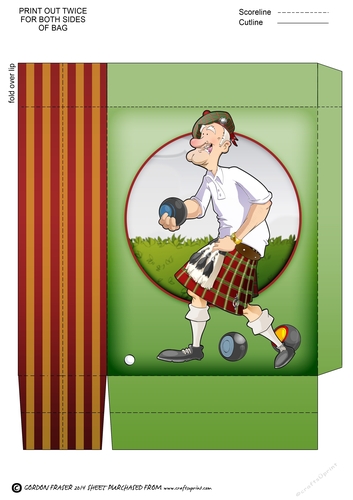 Scottish Bowling Dude Mini Gift Bag