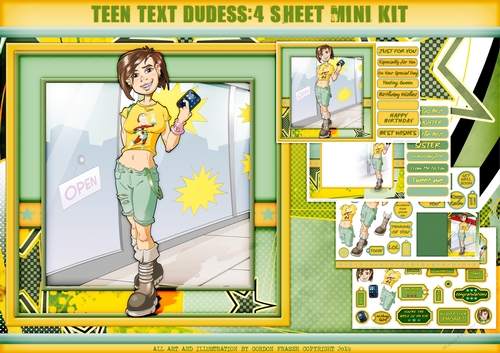 Teen Text Dudess 4 Sheet Mini Kit