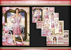 Art Deco Lady Lily 4 Sheet mini Kit Light Pink