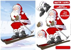 Skiing Santa