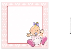Baby Girl Dudess 8x8 Insert