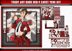 Teddy Boy Dude Red 4 Sheet Mini Kit
