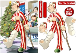 Christmas Broken Leg Dude