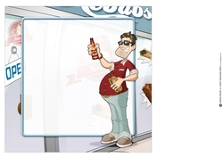 Beer and Kebab Dude 8x8 Insert