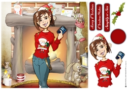 Teen Text Dudess Christmas 8x8 Quick Card