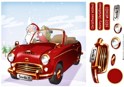Santas New Sleigh 8x8 Quick Card