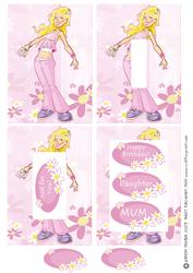 Pink Flower Girl Inverted Pyramid.