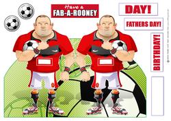 Red, Black and White Footballer Dude Ii Shaped.
